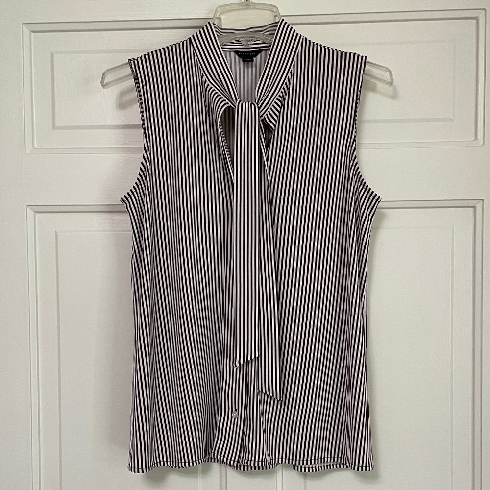 Ann Taylor Stripe Sleeveless Top